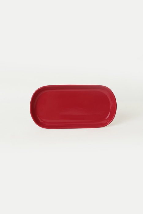 Hermia ST080202F506A000000MAKYK00 Juego de Fuentes de Cerámica de 26 cm, Rojo